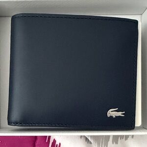 Lacoste Dark Blue Leather Wallet